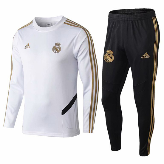 Tuta da Track Real Madrid Bambino 2019/2020 Bianco - Clicca l'immagine per chiudere